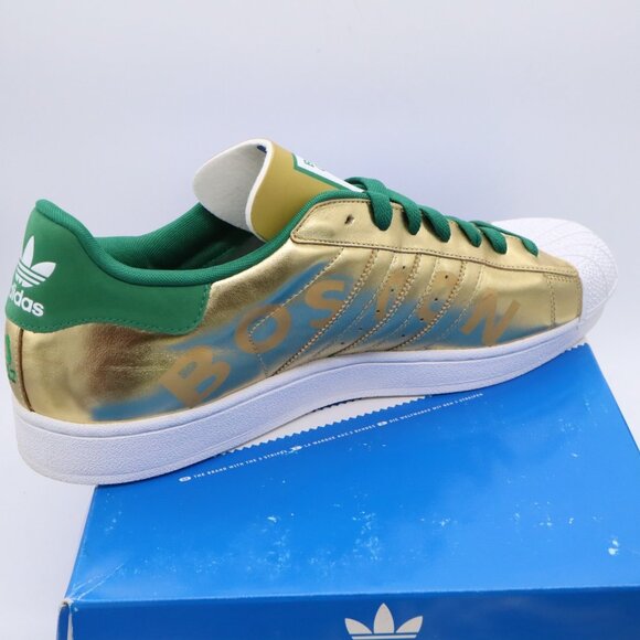 adidas Superstar 1 Celtics NBA 07-08 Champions Boston Gold Sneakers Size US 15 - Picture 7 of 13